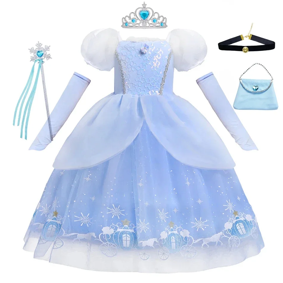 Summer Kids Clothing - Vestido de princesa Cenicienta para niña,