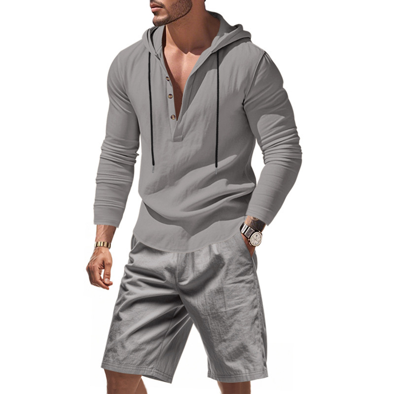Linen Shorts Men - Conjunto de 2 Piezas de Lino