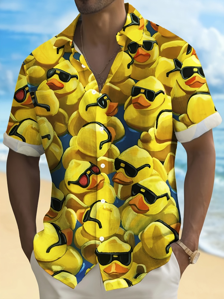 Summer Duck Clothing - Camisa hawaiana para hombre, camiseta de