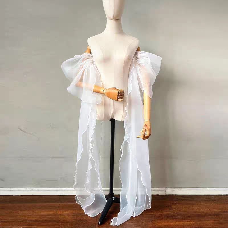 Summer Clothing Accessories - Manga de organza desmontable para novia,