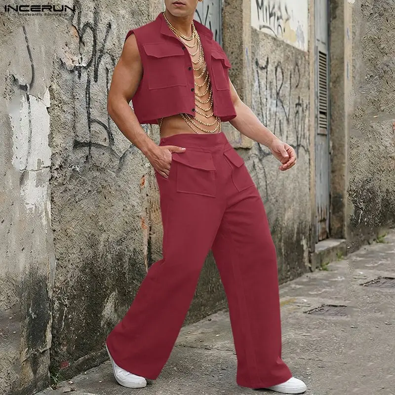 Summer Clothing Guys - Conjuntos INCERUN para Hombre, Camiseta sin