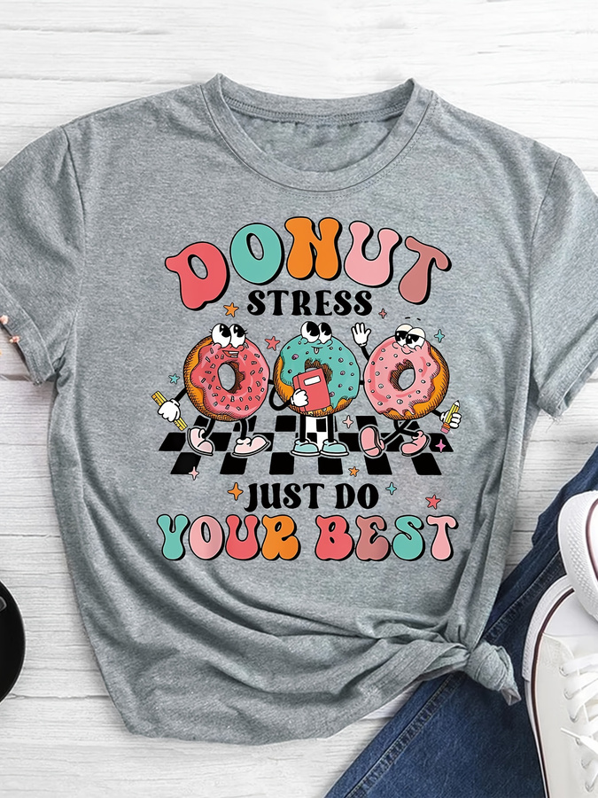 Summer Loving Clothing - Camiseta con estampado de donuts de