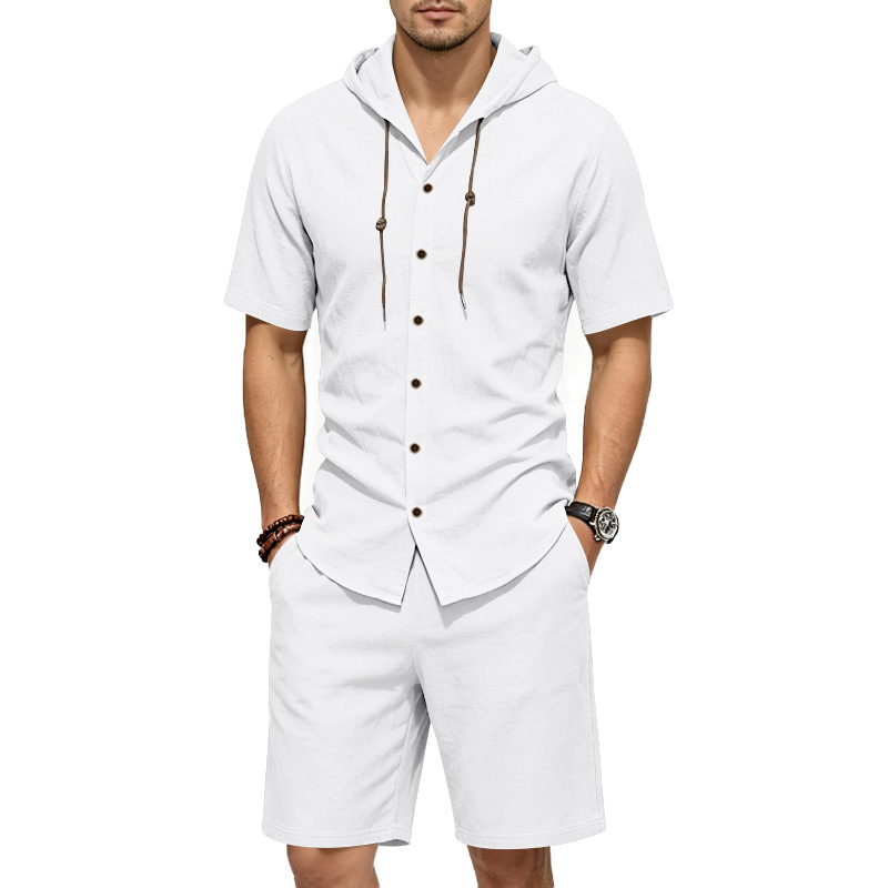 Linen Shorts Men - Conjunto de Dos Piezas de Lino