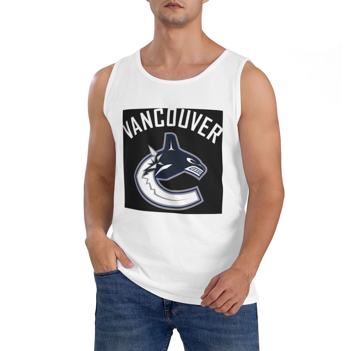 Summer Clothing Essentials Men - Camiseta sin mangas 100% algodón Vancouver
