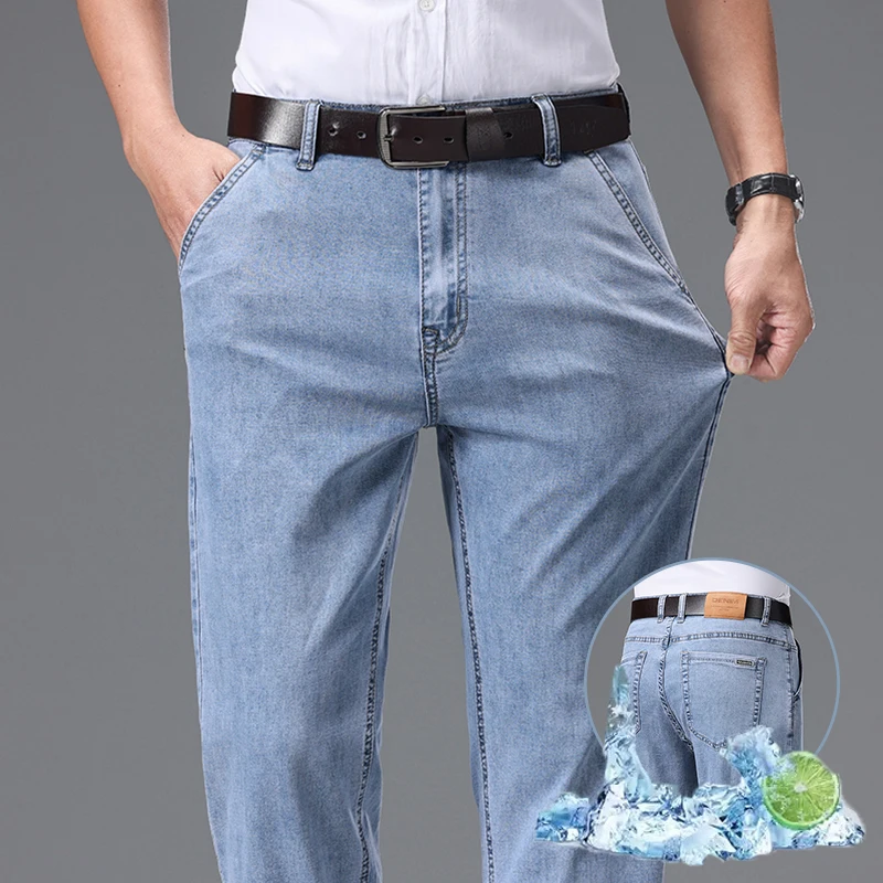 Vintage Summer Clothing Brand - Pantalones vaqueros Vintage Lyocell finos de