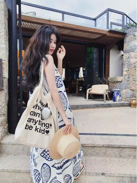 Vestido de verano holgado con  - Summer Clothing Tagline reseña y precio