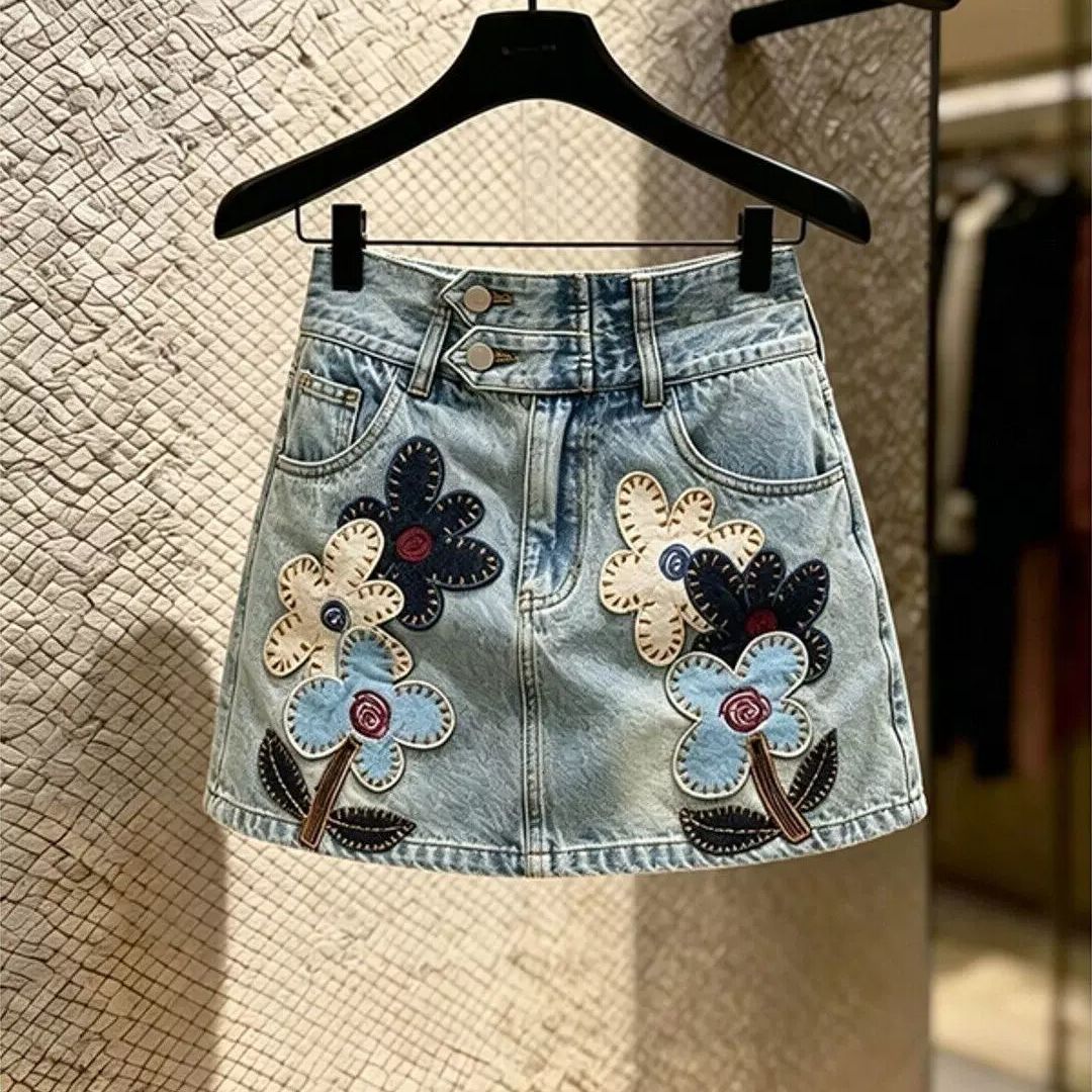 Falda vaquera de moda coreana  - Summer Clothing New Look reseña y precio