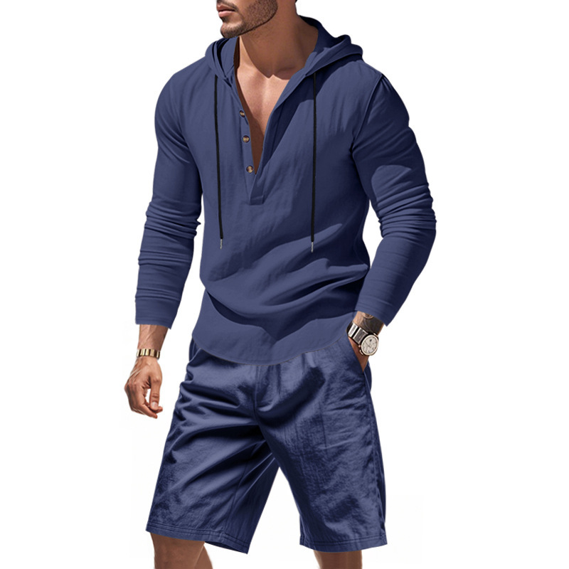 Conjunto de 2 Piezas de Lino p - Linen Shorts Men reseña y precio