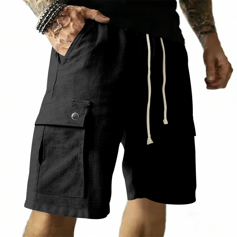 Pantalones Cortos Multibolsill - Linen Shorts Men reseña y precio