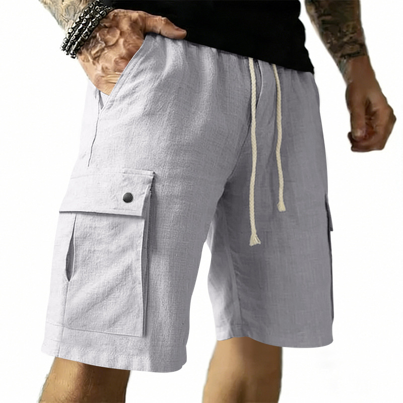 Pantalones Cortos Multibolsill - Linen Shorts Men reseña y precio