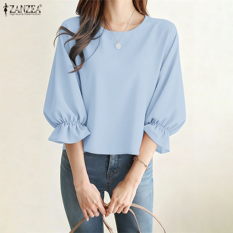 ZANZEA-Blusas minimalistas de  - Summer De Clothing reseña y precio