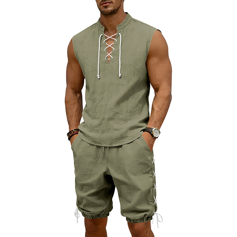 Conjunto de Pantalones Cortos  - Linen Shorts Men reseña y precio
