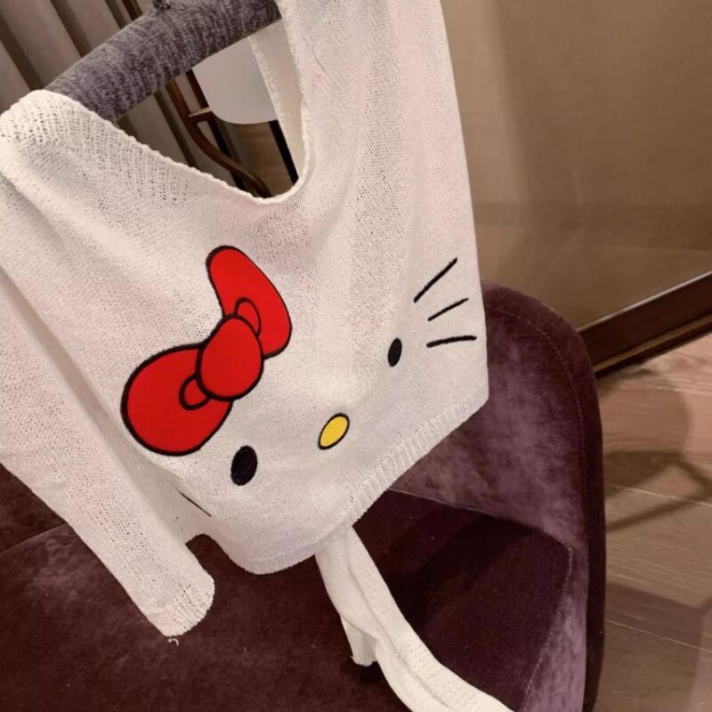 Nuevo Chal con Diseño de Hello - Summer Knit Clothing reseña y precio