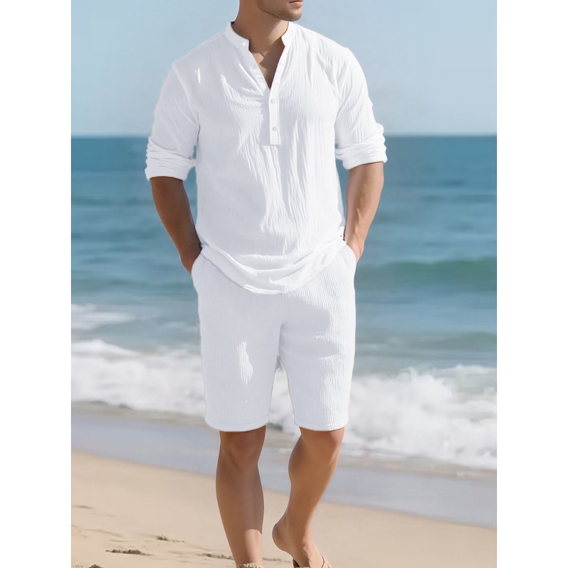 Conjunto de Dos Piezas de Lino - Linen Shorts Men reseña y precio