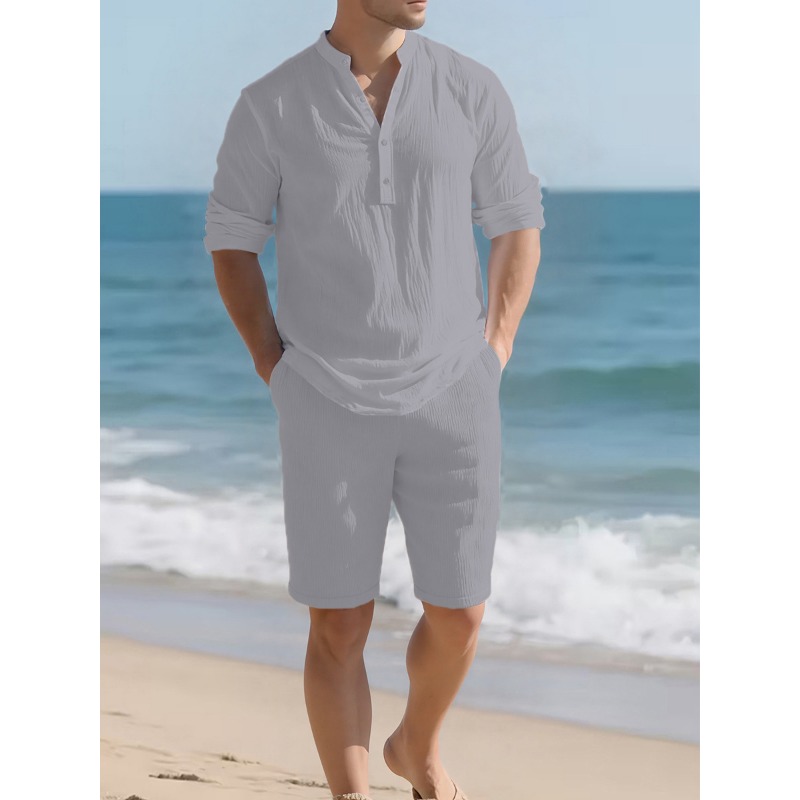 Conjunto de Dos Piezas de Lino - Linen Shorts Men reseña y precio