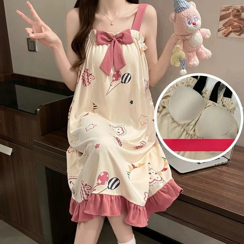 Camisón de princesa lindo y du - Summer Clothing Young Women reseña y precio