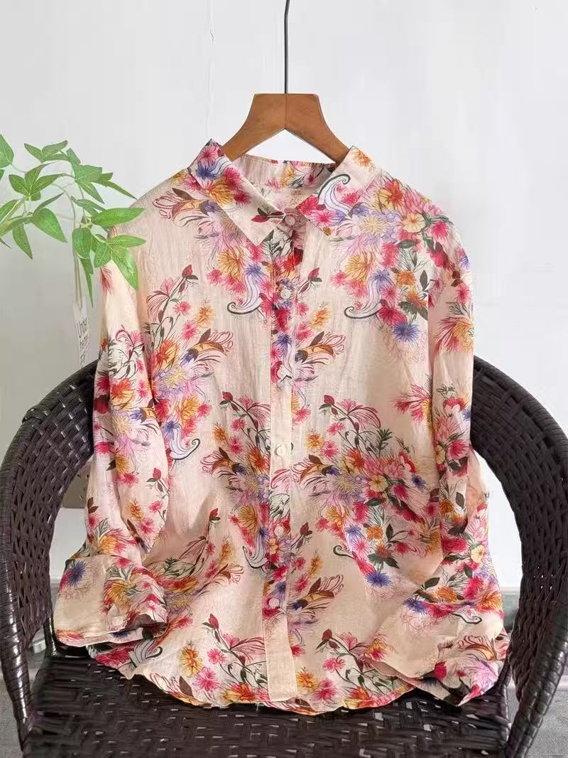 Camisas y blusas de lino 100%  - Vintage Summer Clothing Brand reseña y precio