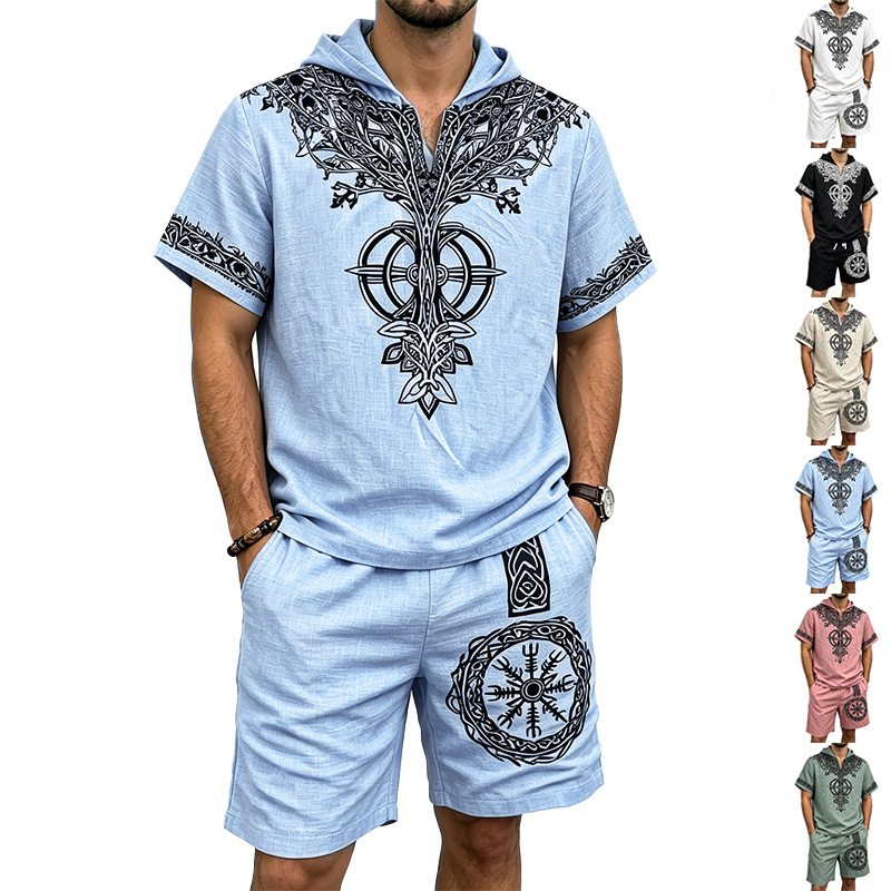 Conjunto de Verano de 2 Piezas - Linen Shorts Men reseña y precio