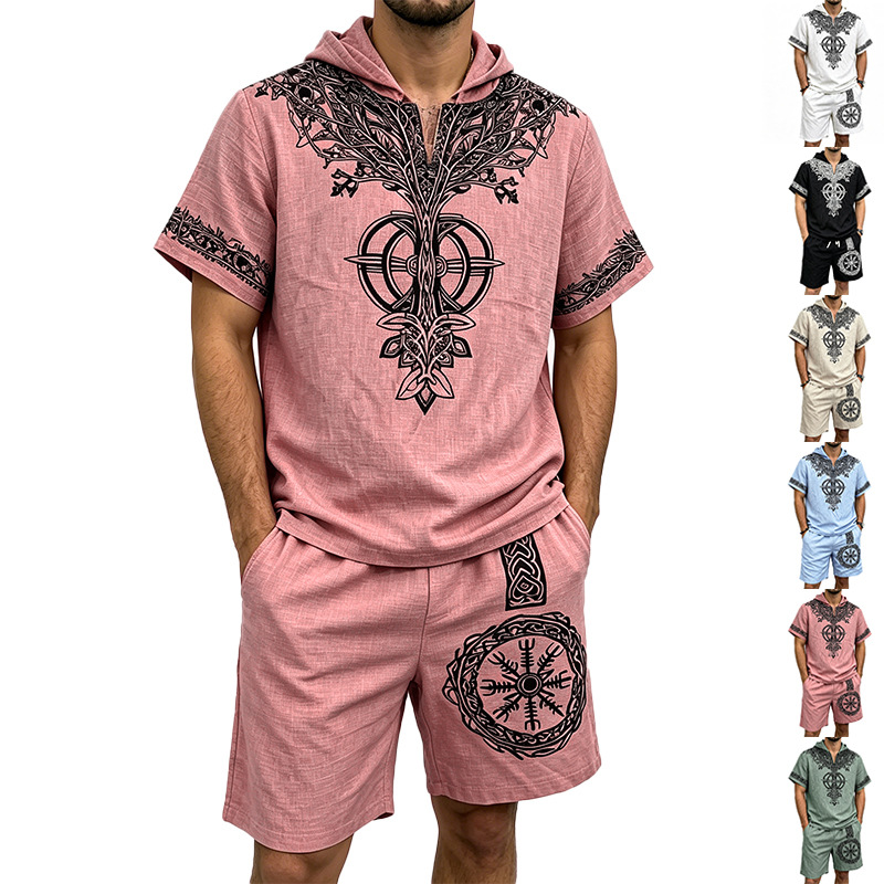 Conjunto de Verano de 2 Piezas - Linen Shorts Men reseña y precio